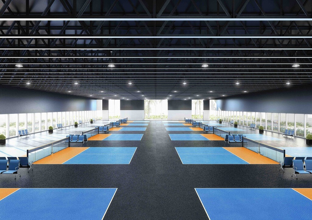 Sarasota Tennis Club clay courts and clubhouse in Sarasota, Florida